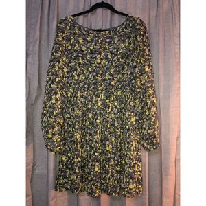 Pleated A-line dress